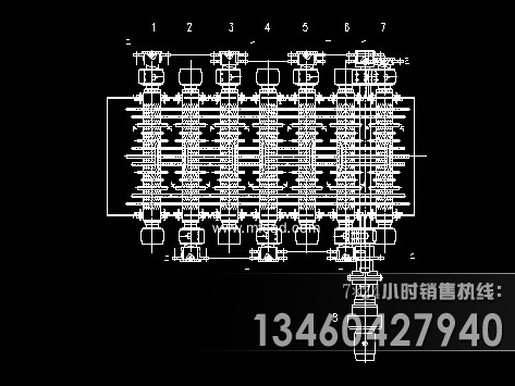 波动筛结构图纸俯视图