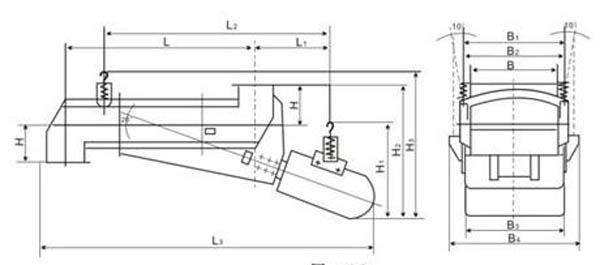 吊式电磁振动给料机结构图纸